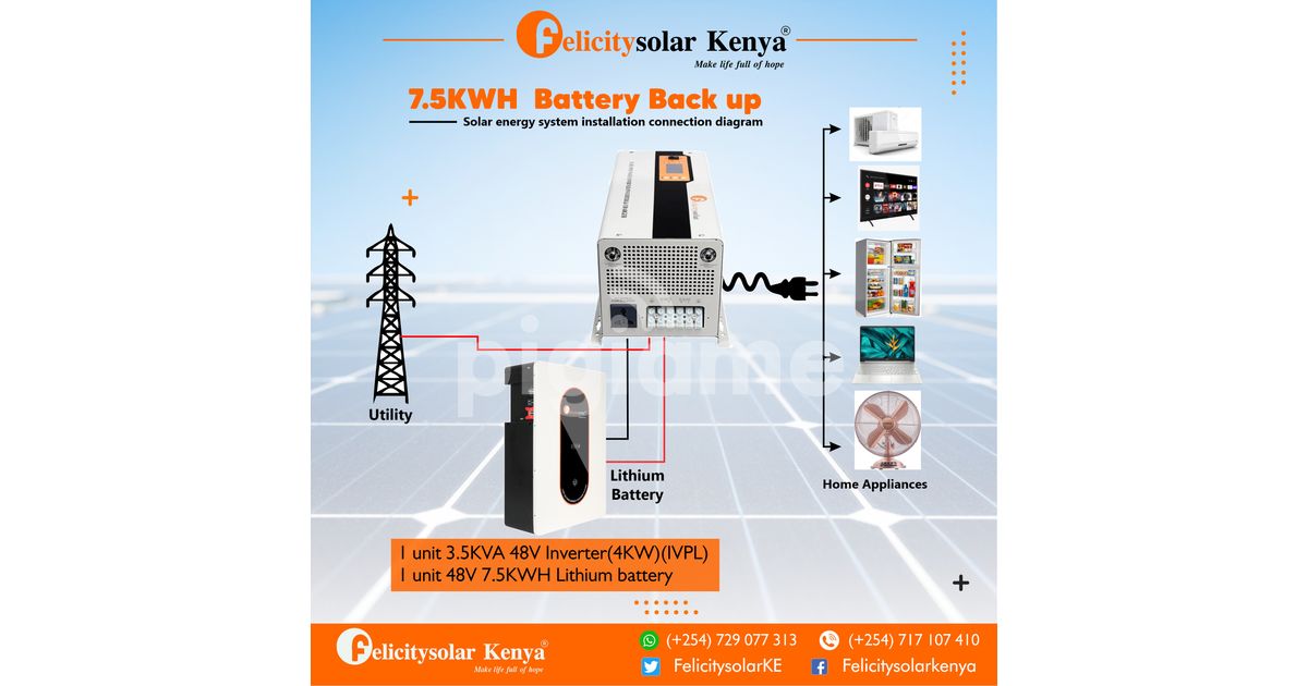 7.5Kwh 48V Battery Backup in Mombasa PigiaMe