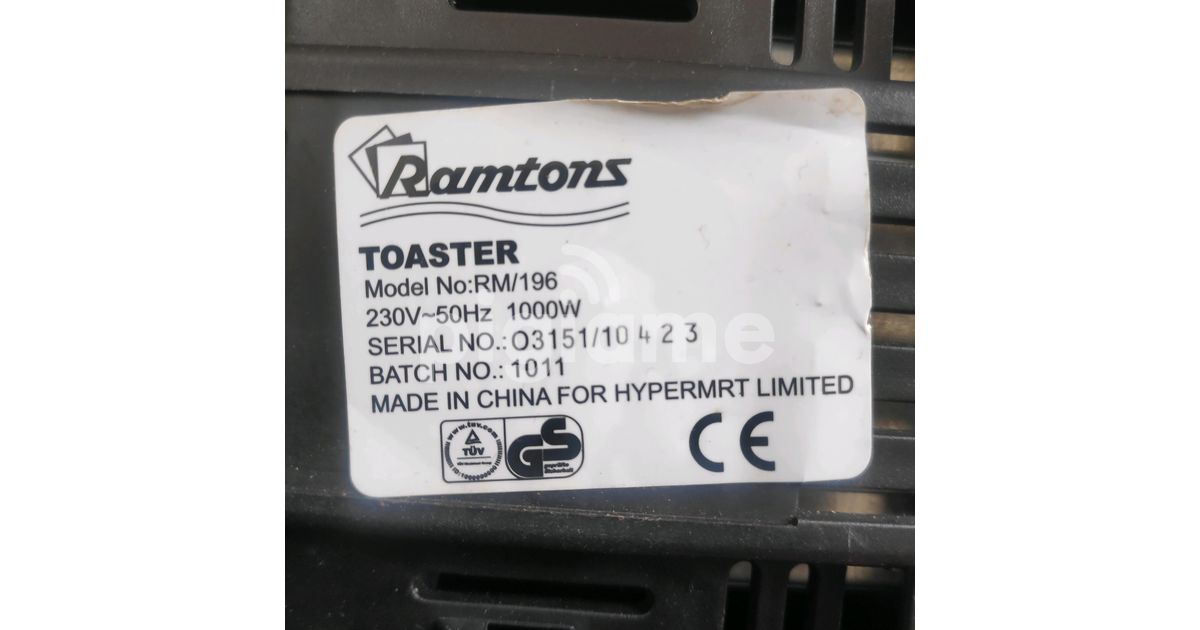 Ramtons Stainless Steel Toaster in Lang'ata, Nyayo Highrise PigiaMe