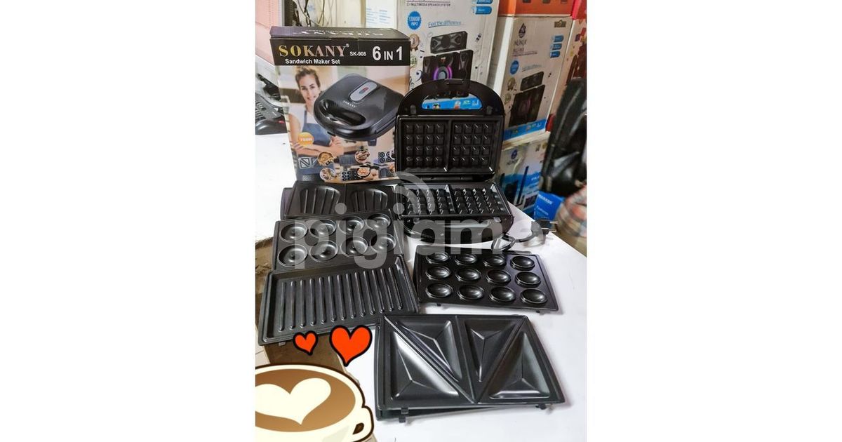 Sokany 6 In 1 Sandwich Grill Doughnut Waffle Maker in Nairobi CBD, Accra Road PigiaMe