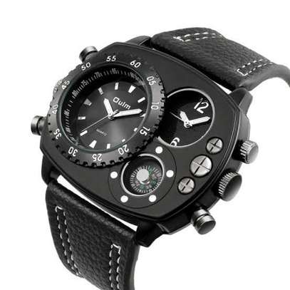 Oulm Mens Steampunk Quartz Wrist Watch image 1