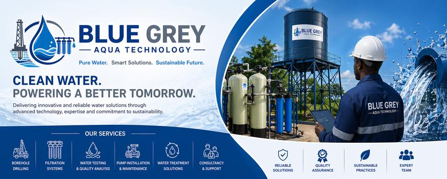 BLUE GREY AQUA TECHNOLOGY banner
