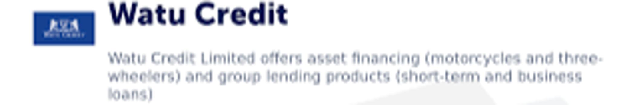 Watu Credit Limited banner