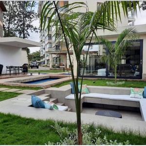 Luxurious/ Charming 2 bedrooms - Newly  FURNISHED  with contemporary Furniture In Lavington -High with Beautiful green views . Both lounge and Master bedroom opens to the large Balcony . -CLub house fitted With Barbeque equipment and sunken fire place .- Rent is 200 k (inclusive of Water , cleaning 2 times a week and service charge .) - Easy access to Kilimani , Westlands , Riverside Karen , Mombasa road , Upperhill. - Modern fitted kitchen ( Open ) , Spacious lounge with big windows opening to spacious balcony . - Master Bedrooms opening to the balcony . - Fully fitted Gym - Swimming pool - Fitted club house , with Barbeque FACILITIES , FIRE place .