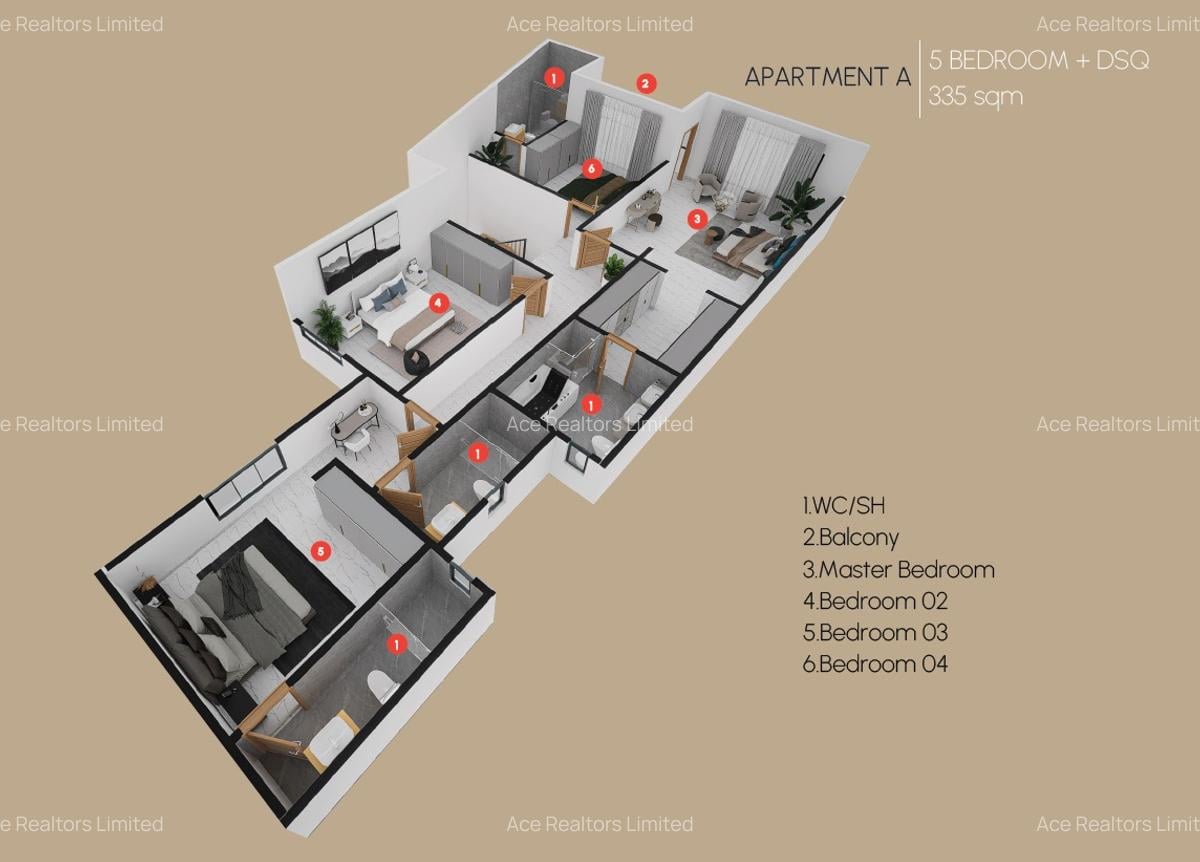 4 Bed Apartment with En Suite at Argwing Kodhek Road - 1