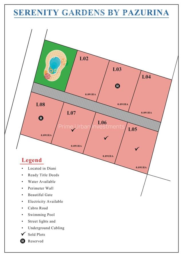 1,012 m² Residential Land in Diani - 2