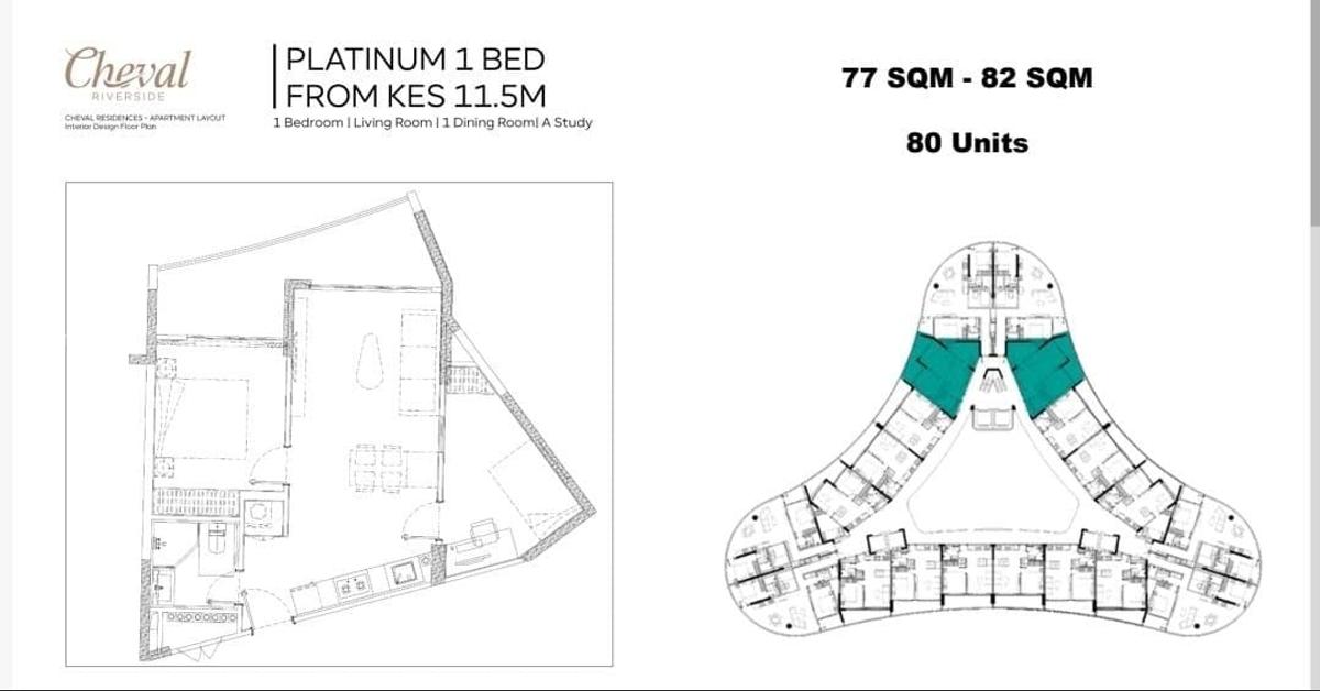 1 Bed Apartment with Swimming Pool at Riverside - 1