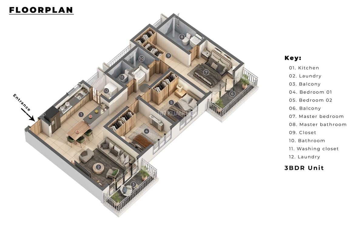 Serviced 2 Bed Apartment with En Suite at Nairobi - 16