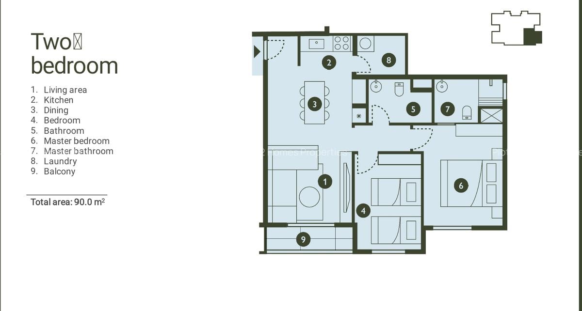 1 Bed Apartment with En Suite at Porini Point - 2