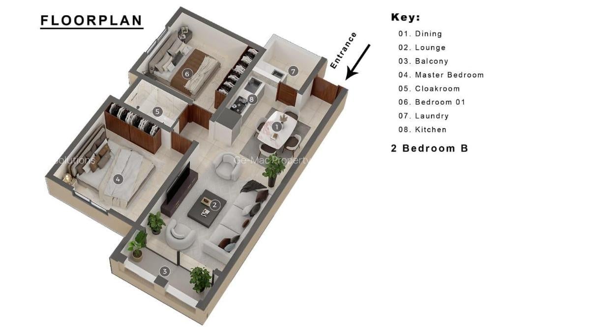 2 Bed Apartment with En Suite in Mtwapa - 17