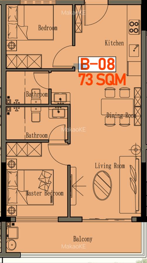 Furnished 2 Bed Apartment with Swimming Pool in Kilimani - 5