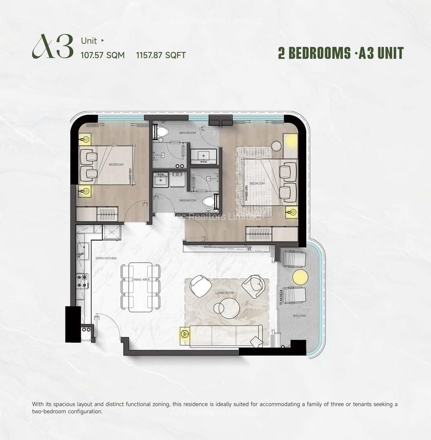 1 Bed Apartment with En Suite at Muthithi Road - 2