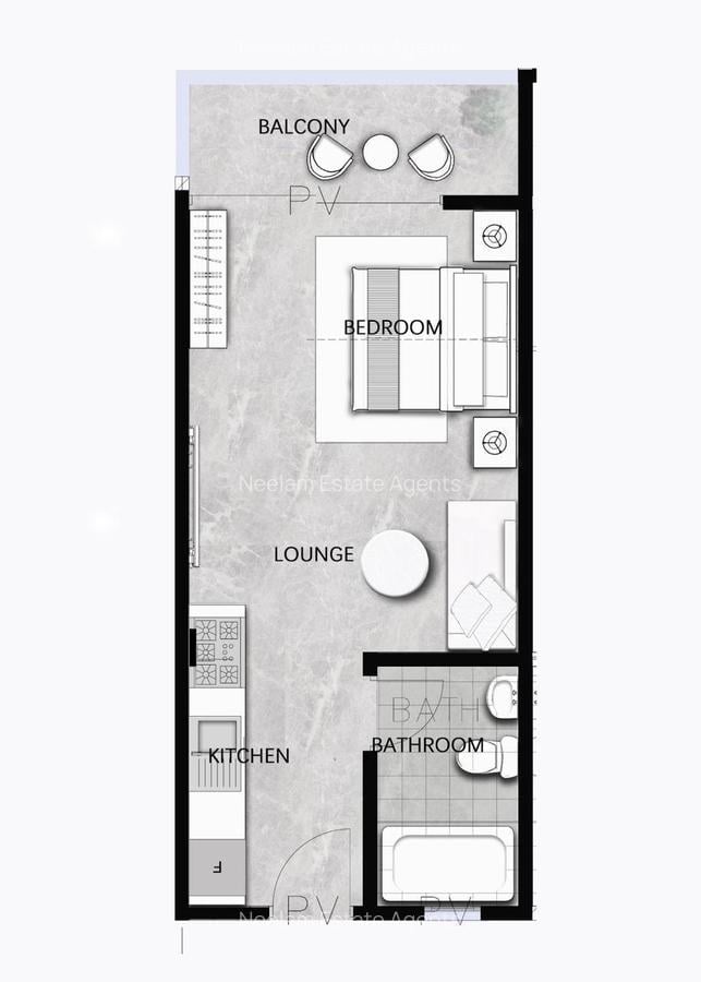 Studio Apartment with Swimming Pool at Wood Avenue - 9