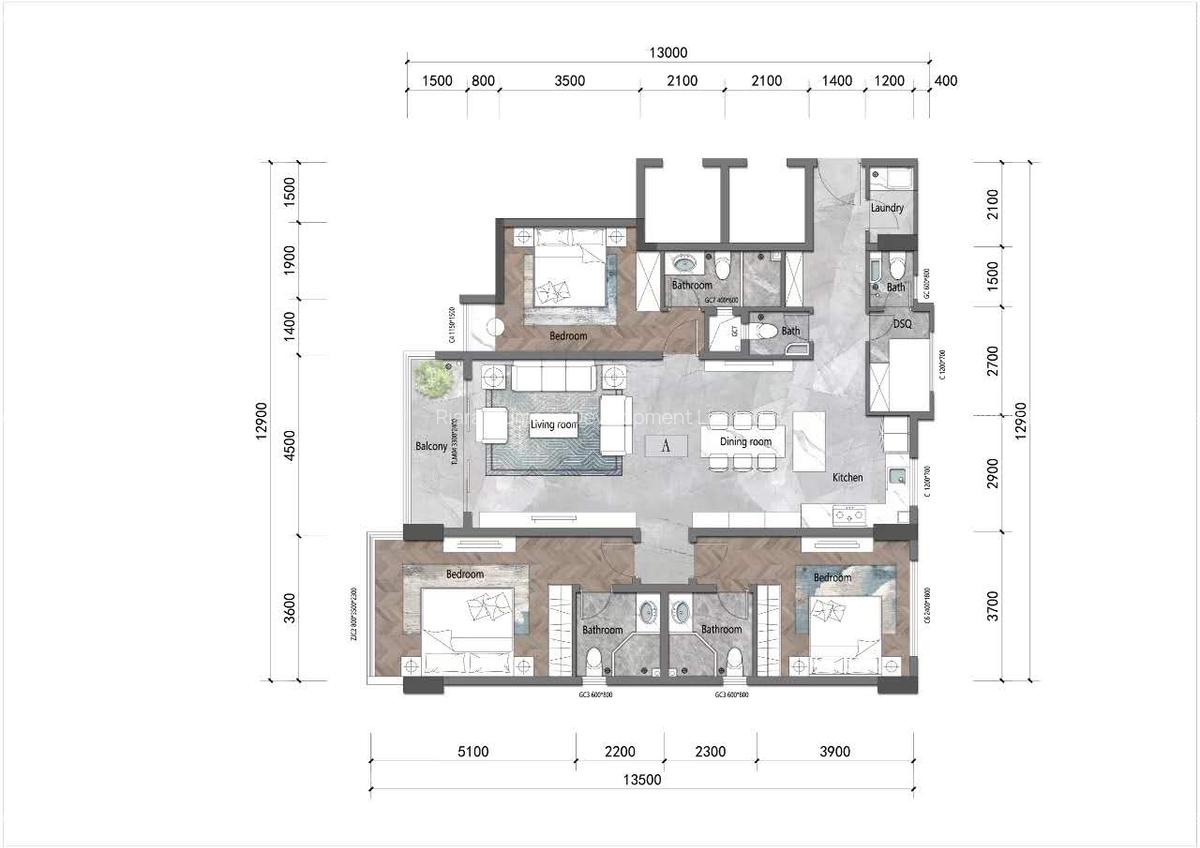 3 Bed Apartment with En Suite in Lavington - 1