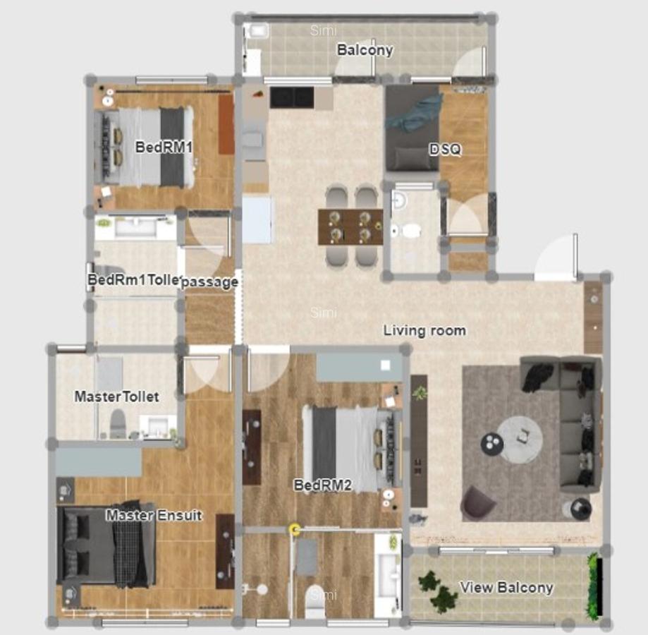 3 Bed Apartment with En Suite at Kivulini Road - 1