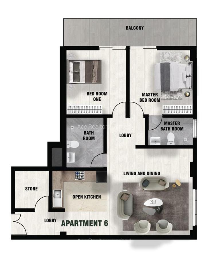 1 Bed Apartment with En Suite at Rhapta Road - 1