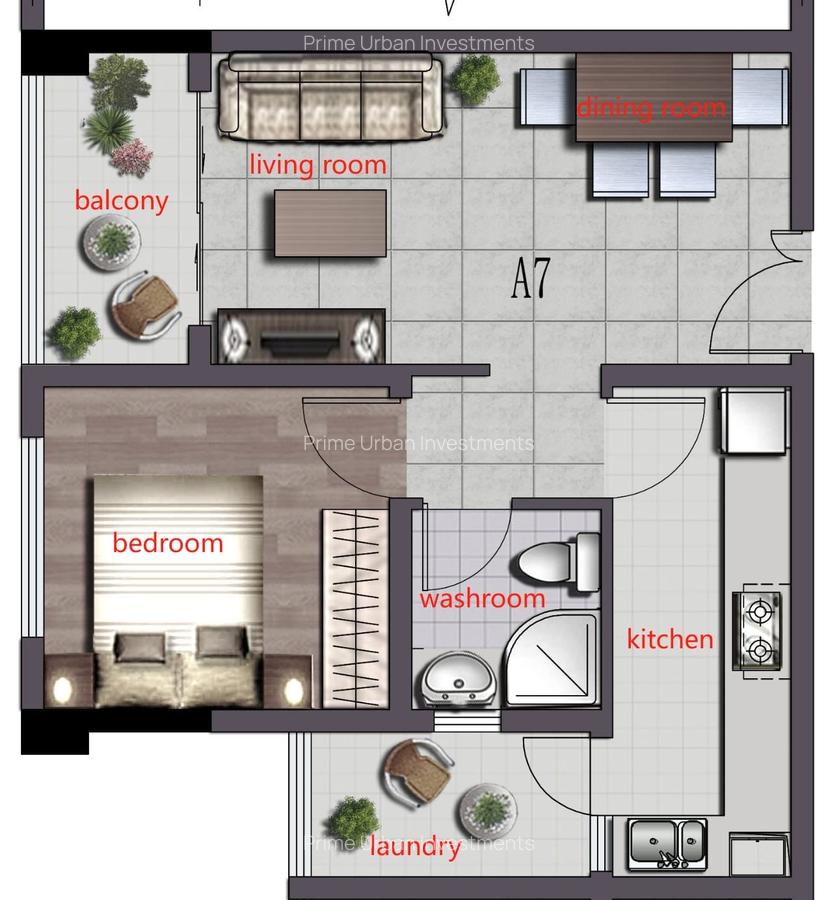 Serviced 1 Bed Apartment with En Suite in Kilimani - 5