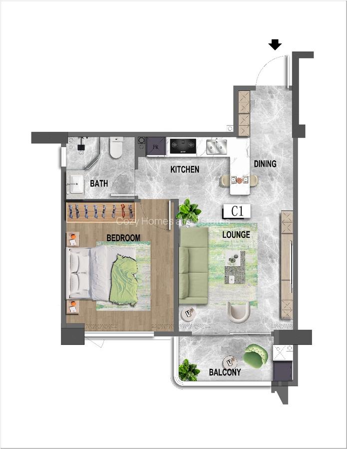 1 Bed Apartment with En Suite at Riverside - 3