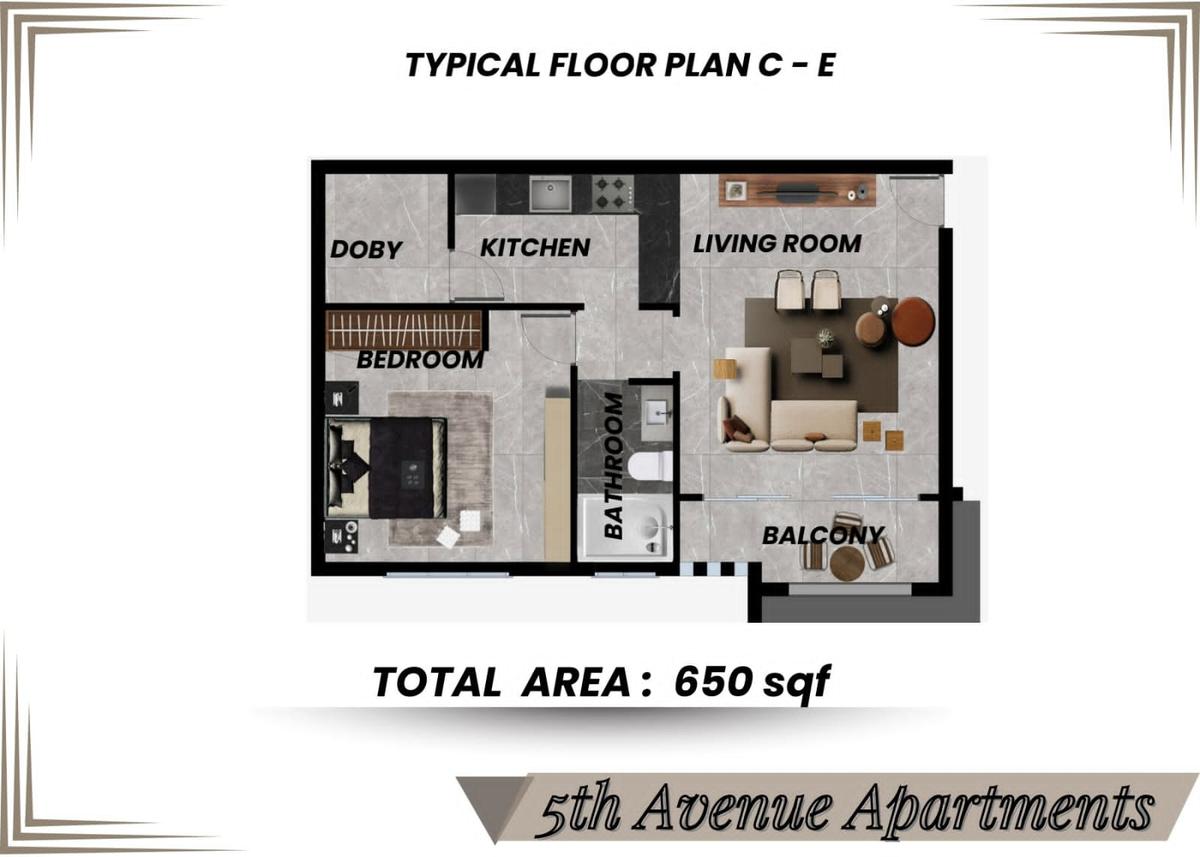 1 Bed Apartment with En Suite at 5Th Avenue Nyali - 5