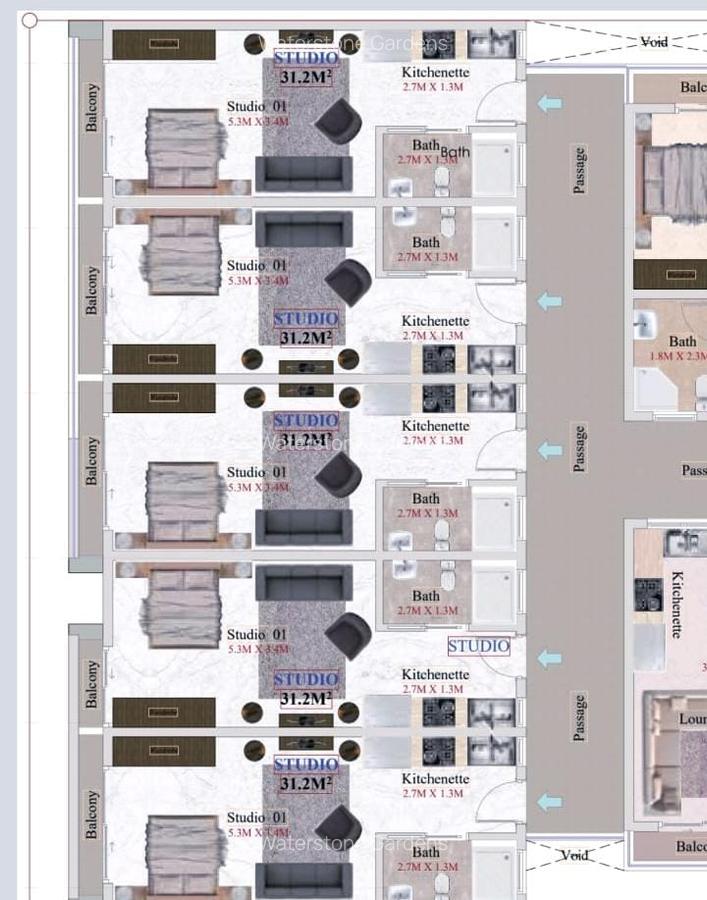 Studio Apartment with Swimming Pool at Nairobi-West - 1