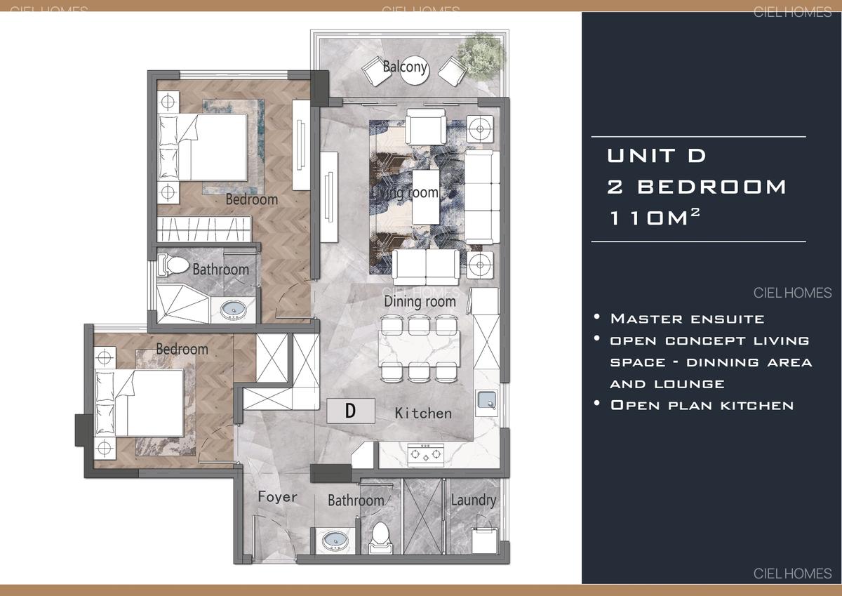 2 Bed Apartment with Swimming Pool at Riara Road - 1