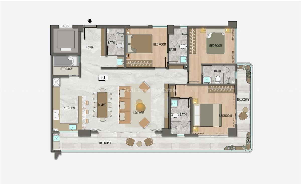 2 Bed Apartment with En Suite in Riverside - 3