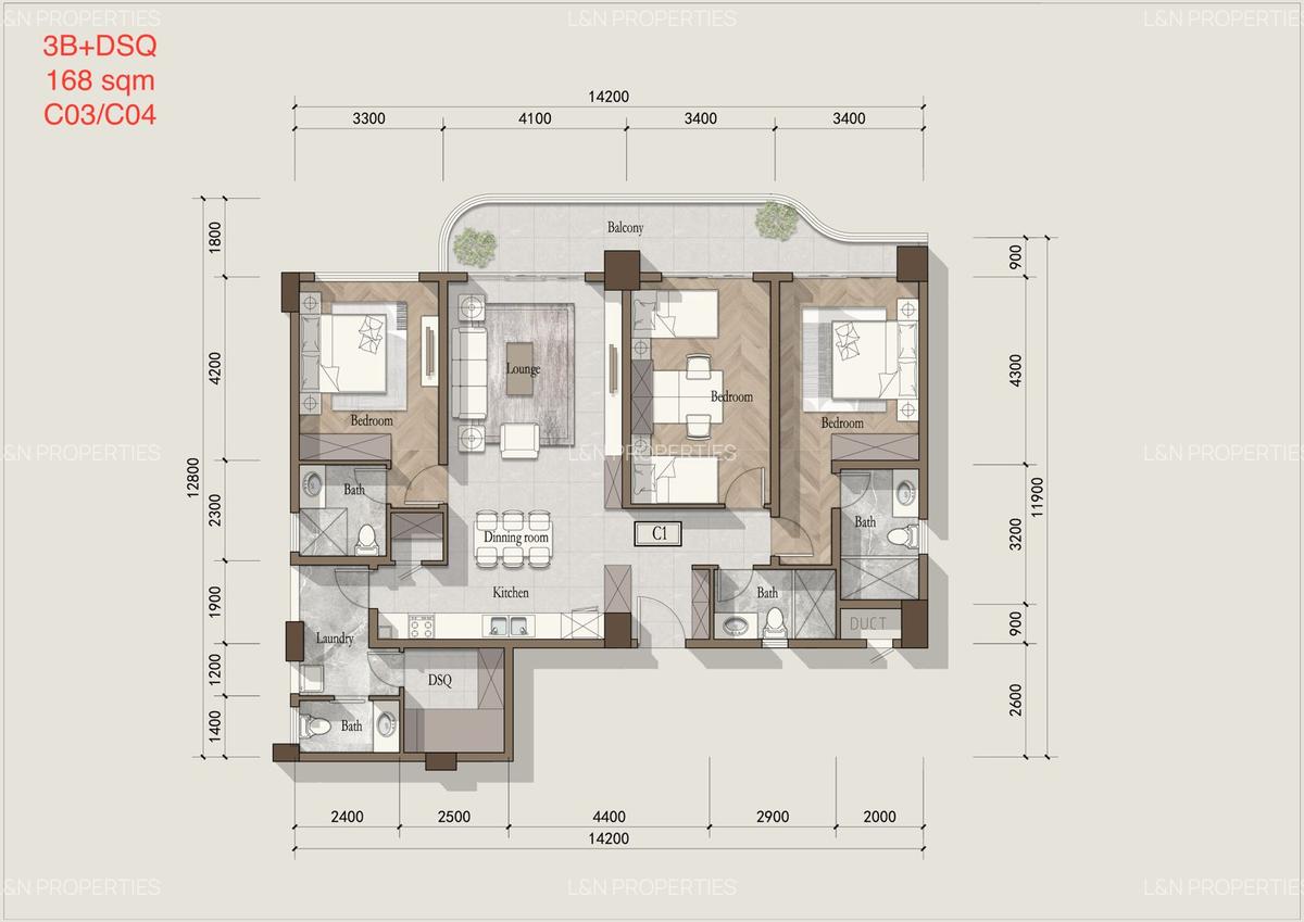 1 Bed Apartment with En Suite at Mogotio Road - 10