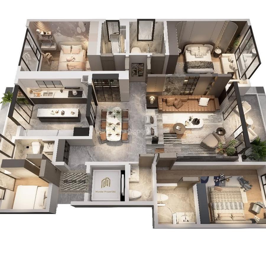 Serviced 3 Bed Apartment with En Suite at Brookside - 9