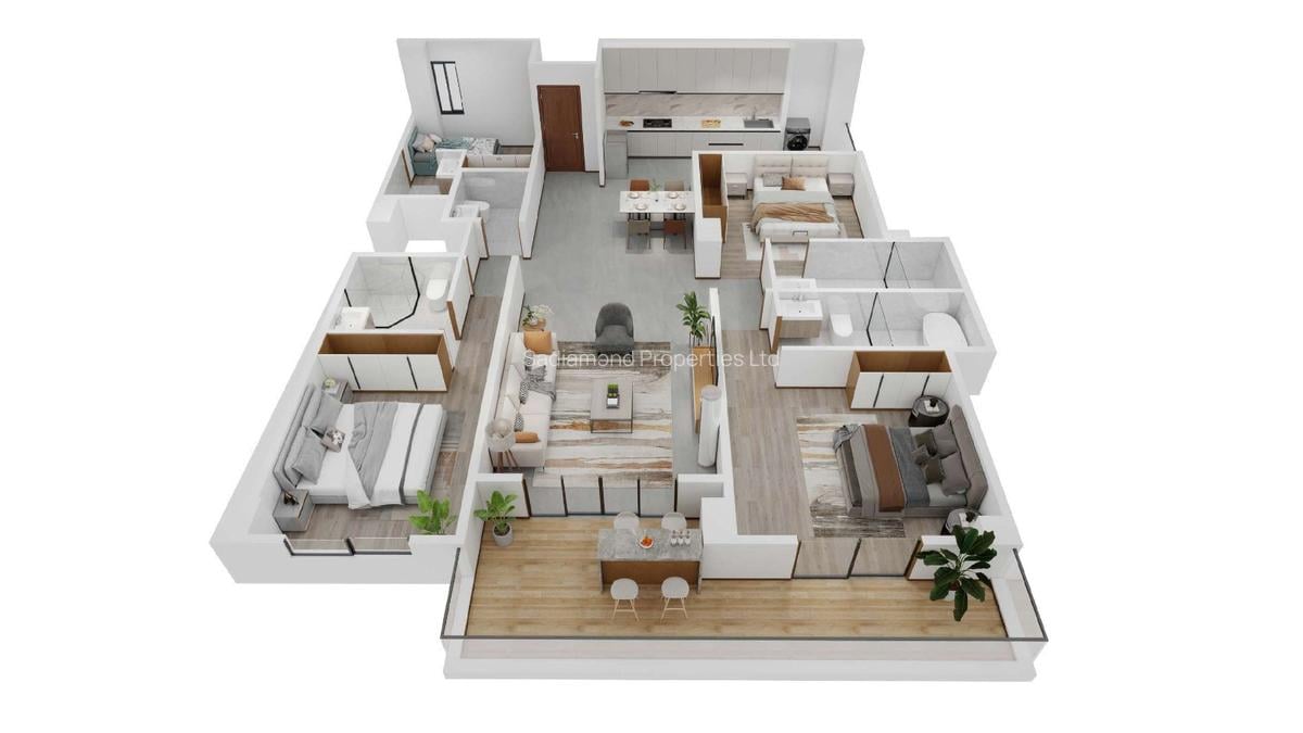 3 Bed Apartment with En Suite in Brookside - 1