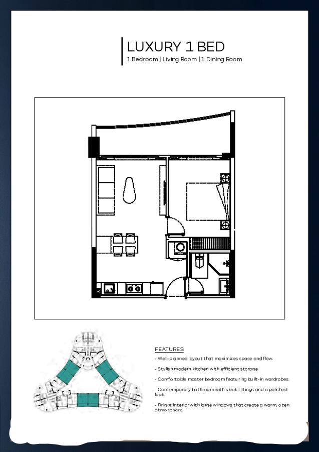 1 Bed Apartment with Swimming Pool at Riverside Drive - 2