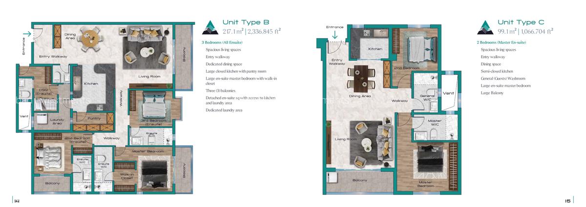 Serviced 2 Bed Apartment with En Suite in Kilimani - 7