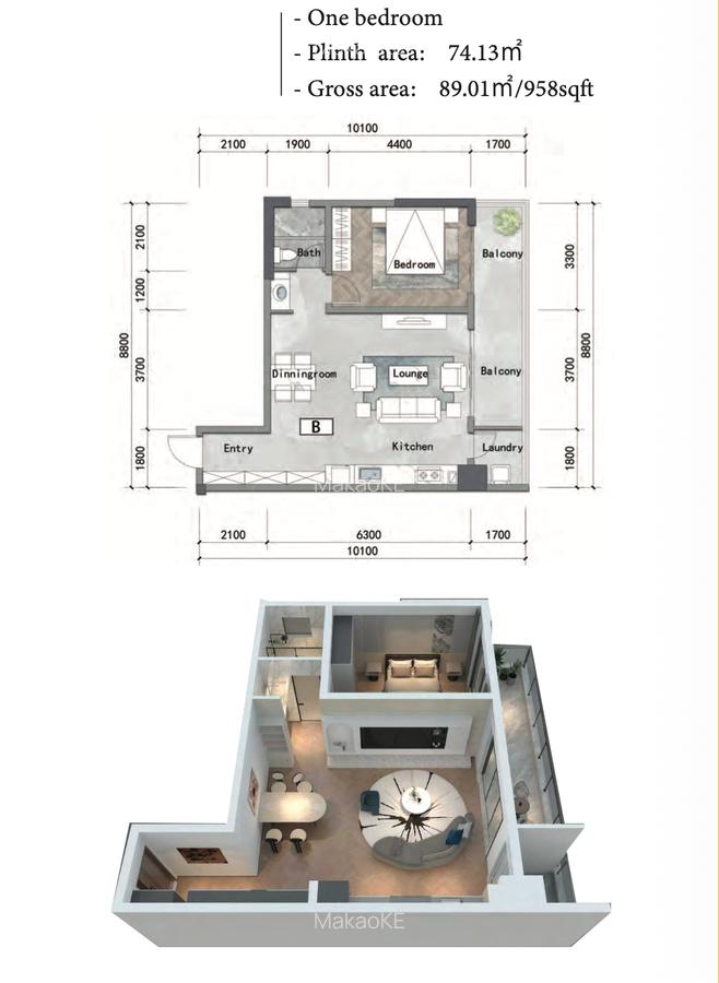 Furnished 1 Bed Apartment with En Suite in Parklands - 2