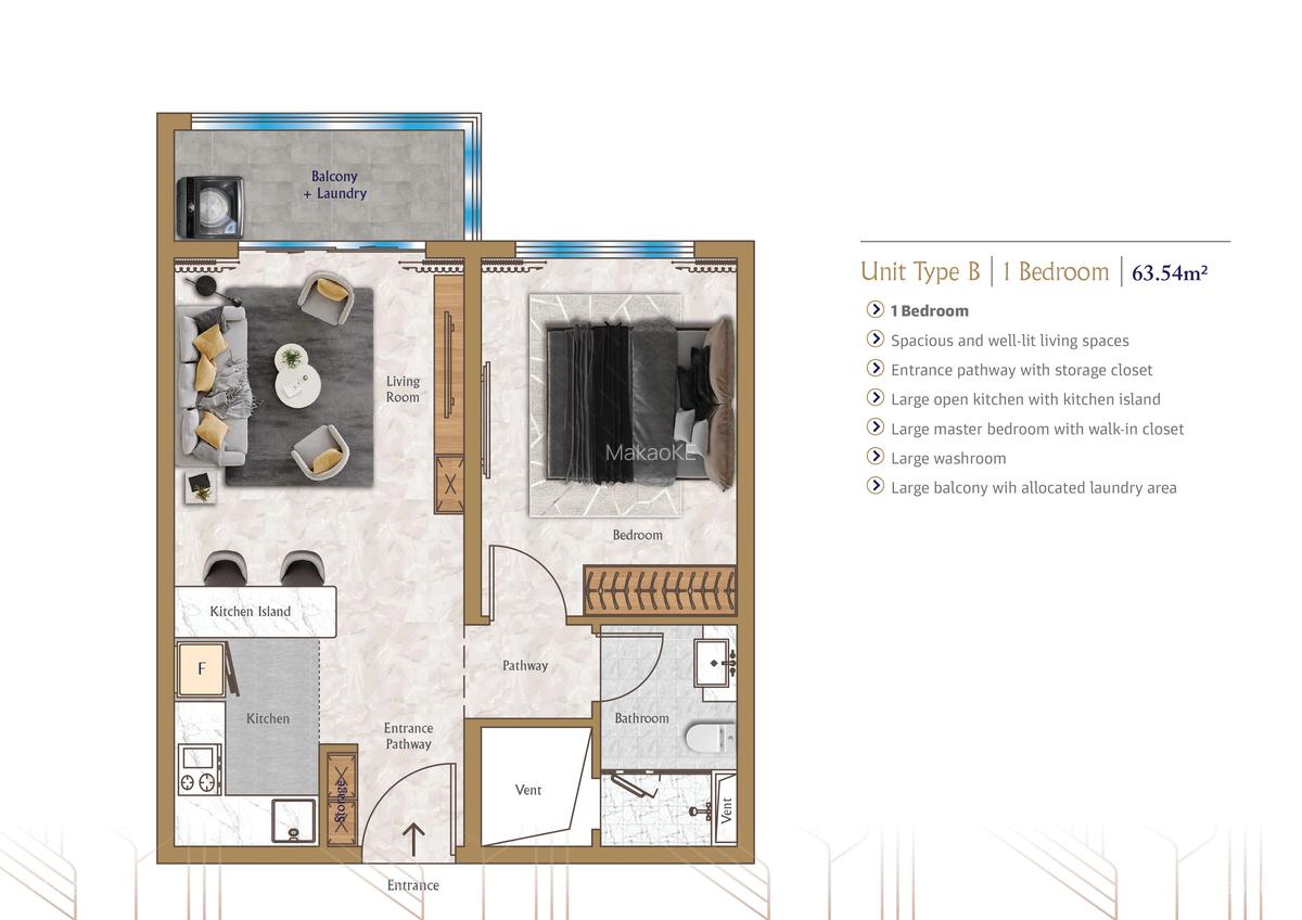 2 Bed Apartment with En Suite in Kilimani - 2