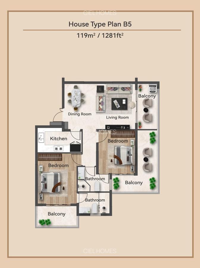 1 Bed Apartment with Swimming Pool at Vihiga Road - 10