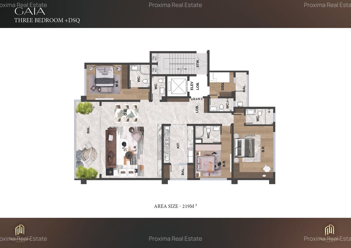 3 Bed Apartment with En Suite in Brookside - 6