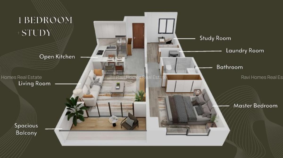 1 Bed Apartment with Swimming Pool in Westlands Area - 7