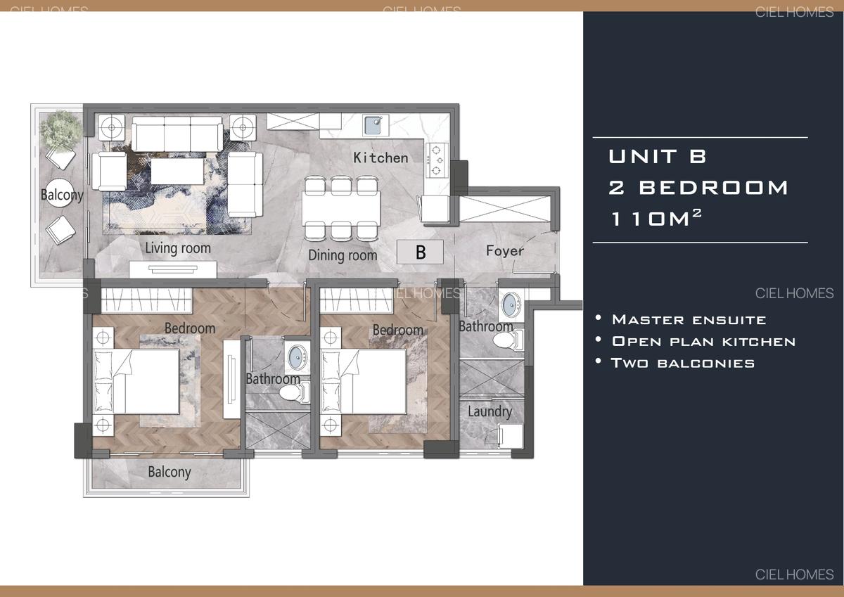 2 Bed Apartment with Swimming Pool at Riara Road - 4