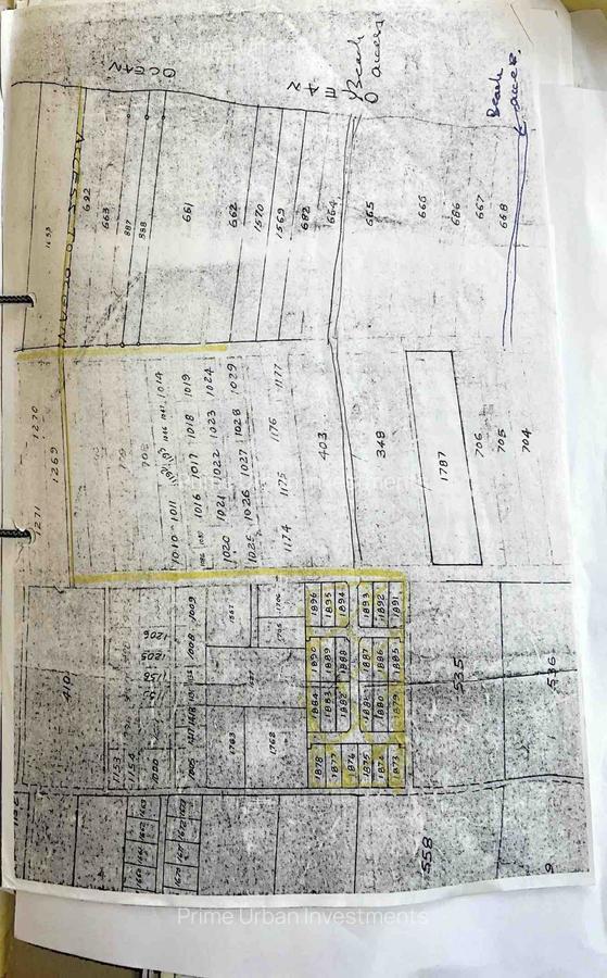 1,012 m² Land in Diani - 2