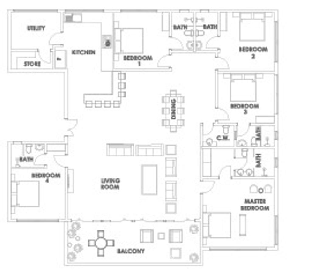 Serviced 5 Bed Apartment with En Suite in Nyali Area - 1