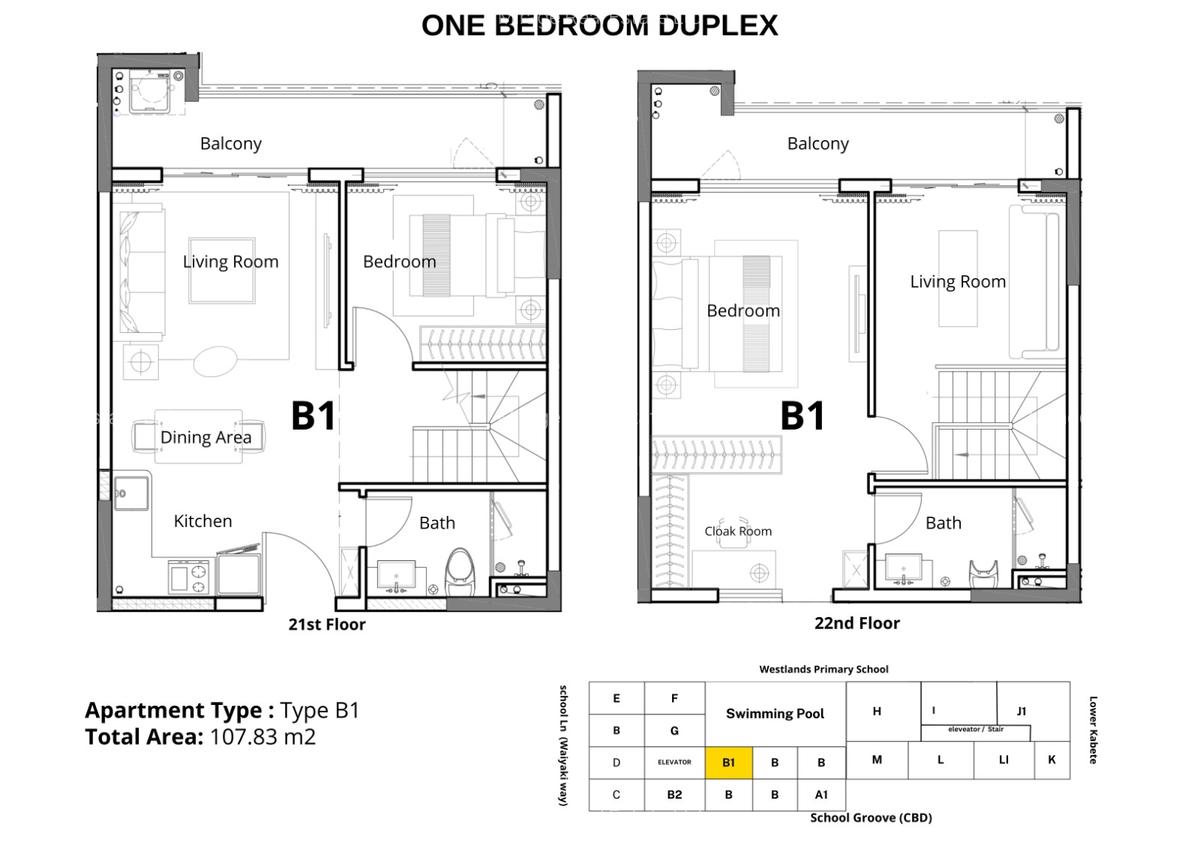 1 Bed Apartment with Swimming Pool in Westlands Area - 20