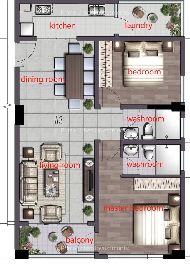 Serviced 1 Bed Apartment with En Suite in Kilimani - 9