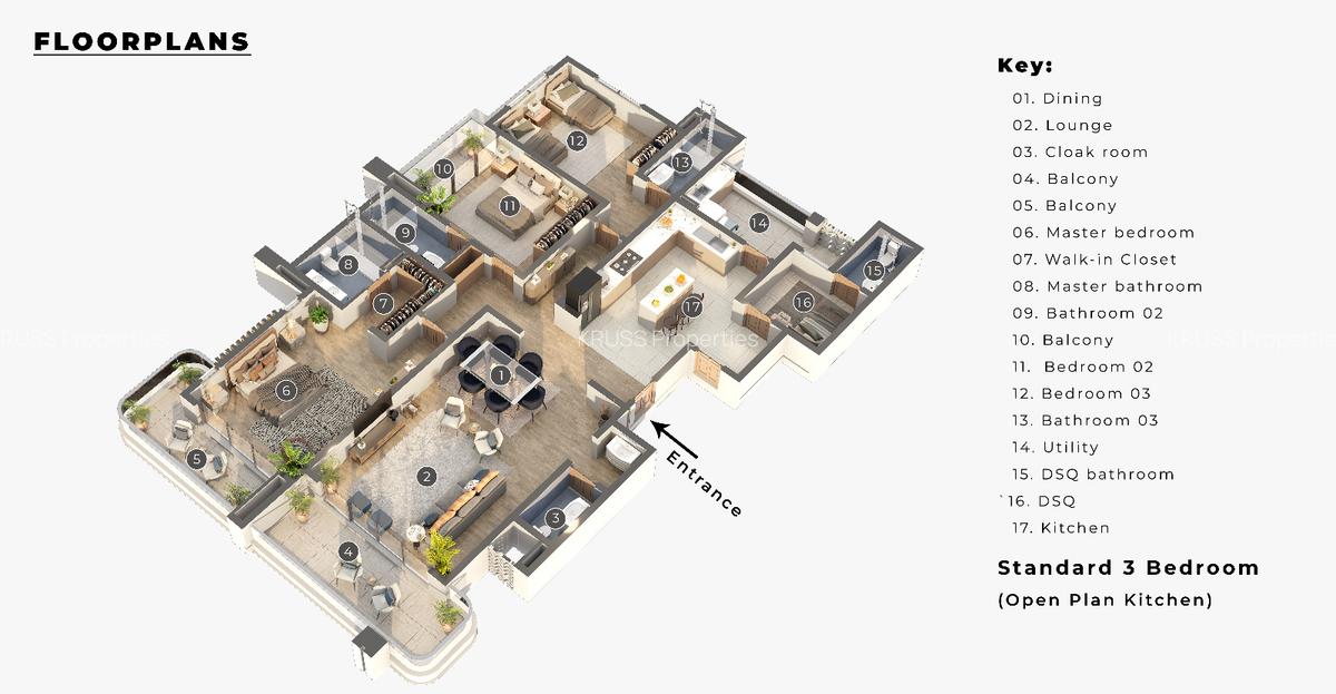 3 Bed Apartment with En Suite at As156 - 4