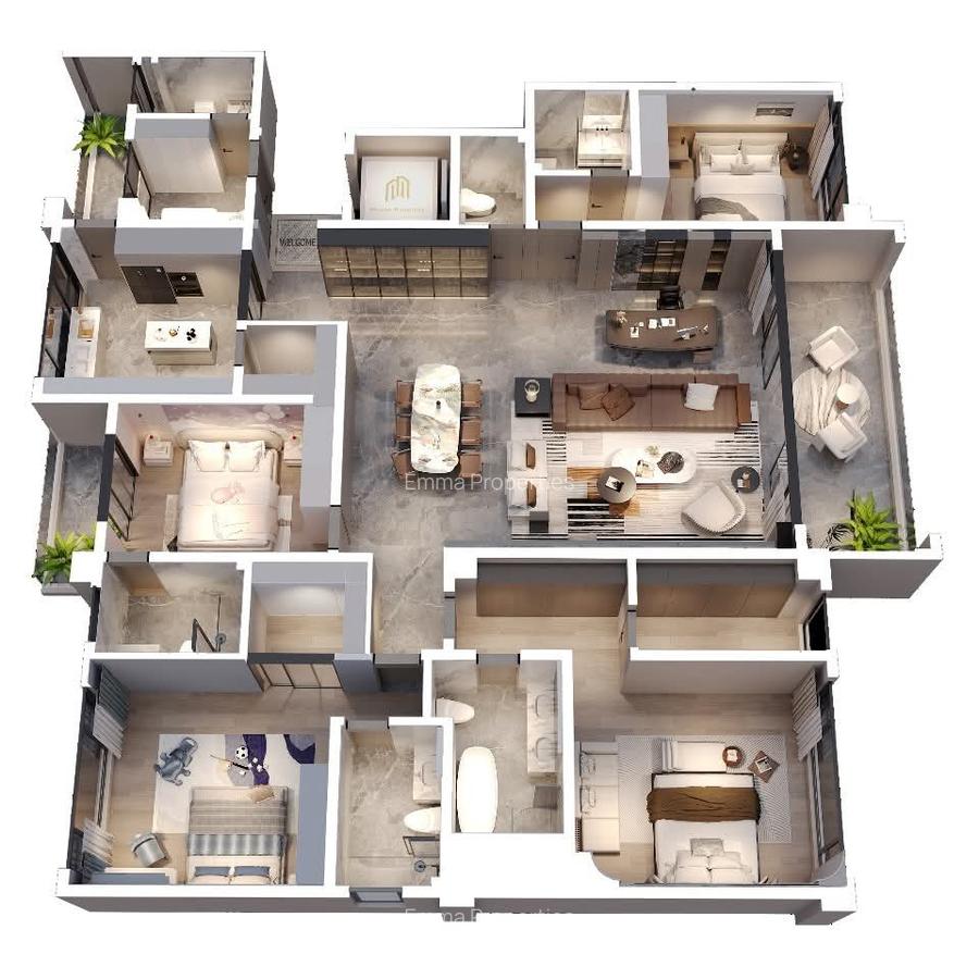 Serviced 3 Bed Apartment with En Suite at Brookside - 3