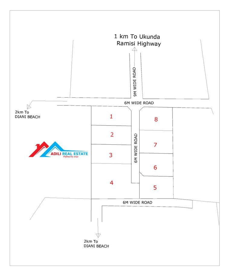 5,000 ft² Land at Diani Emerald Estate - 1