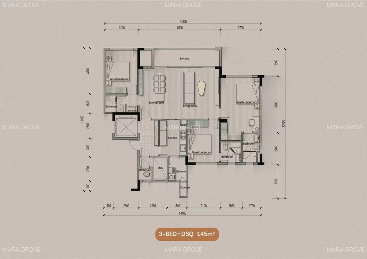 3 Bed Apartment with En Suite at Muthama Access Road - 2