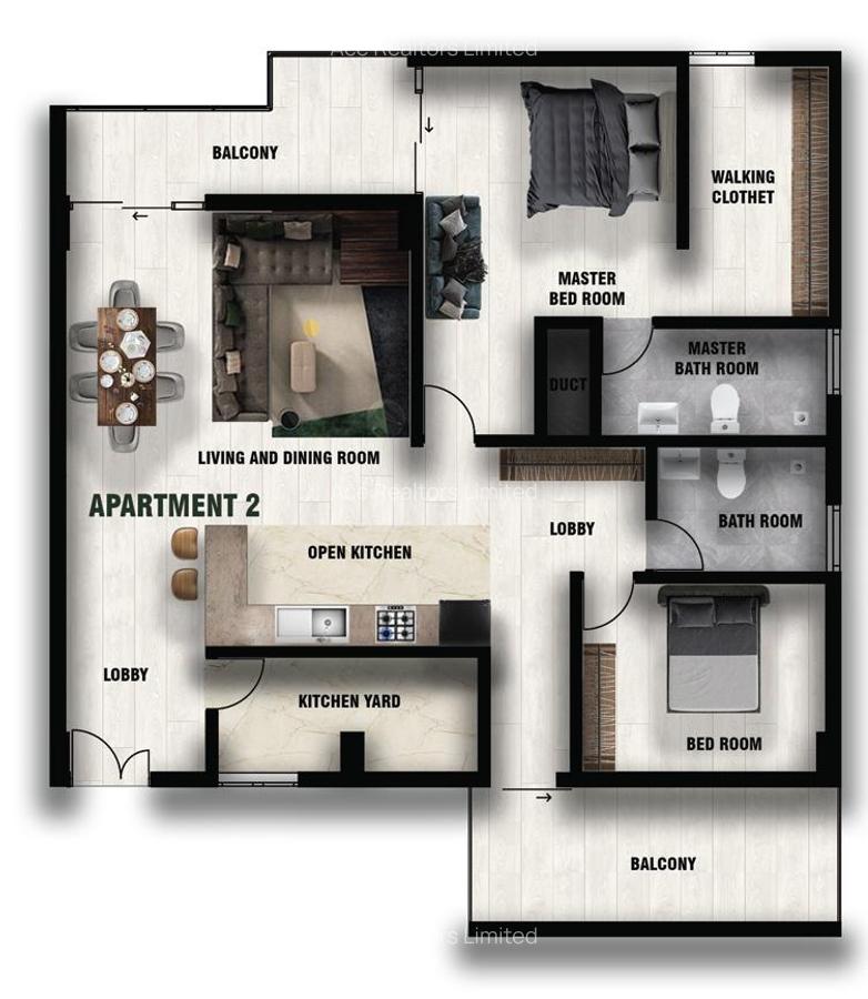 1 Bed Apartment with En Suite at Rhapta Road - 3