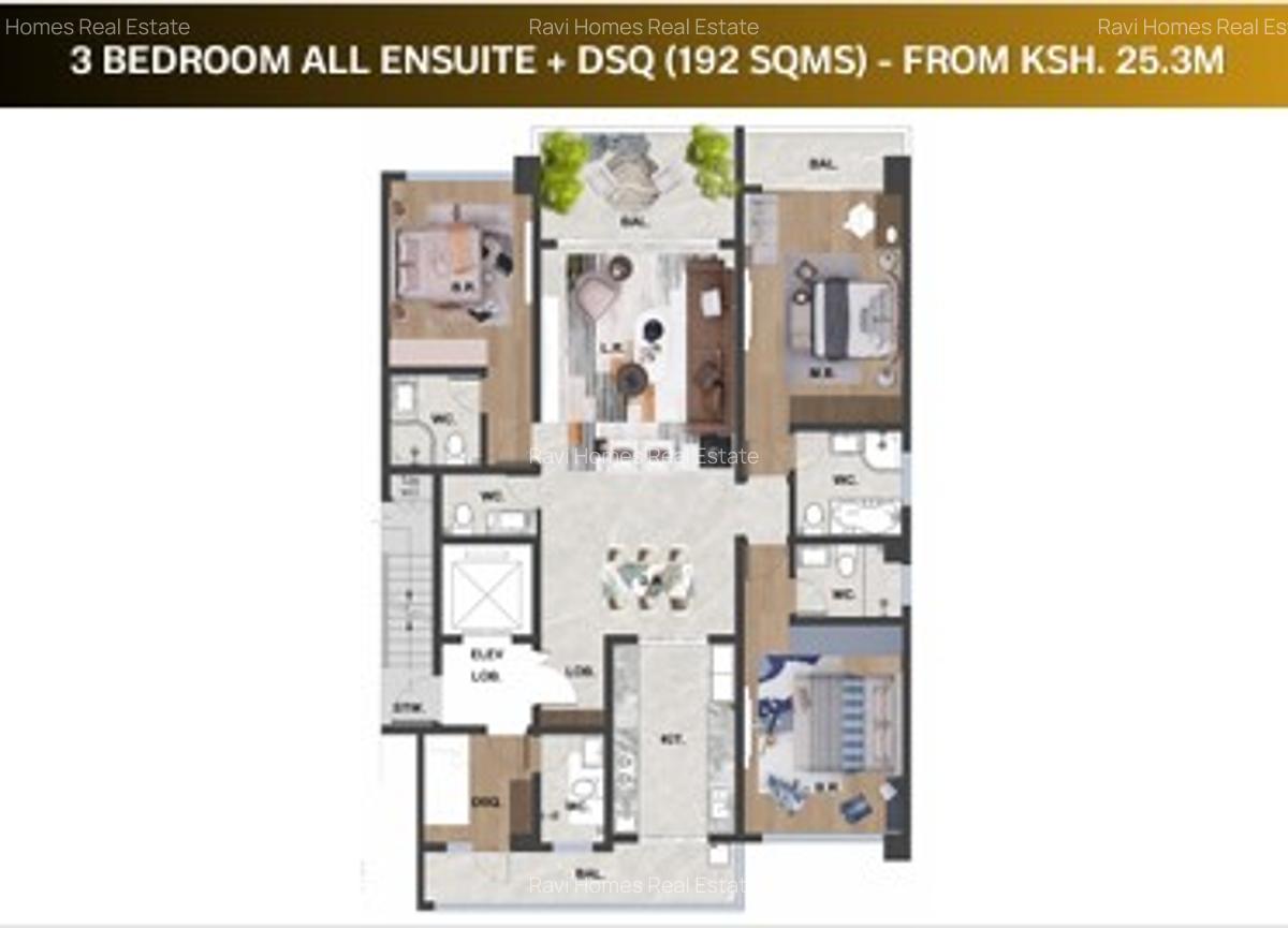 3 Bed Apartment with En Suite in Westlands Area - 5