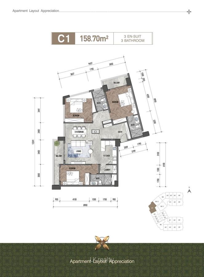 3 Bed Apartment with En Suite at Mogotio - 1