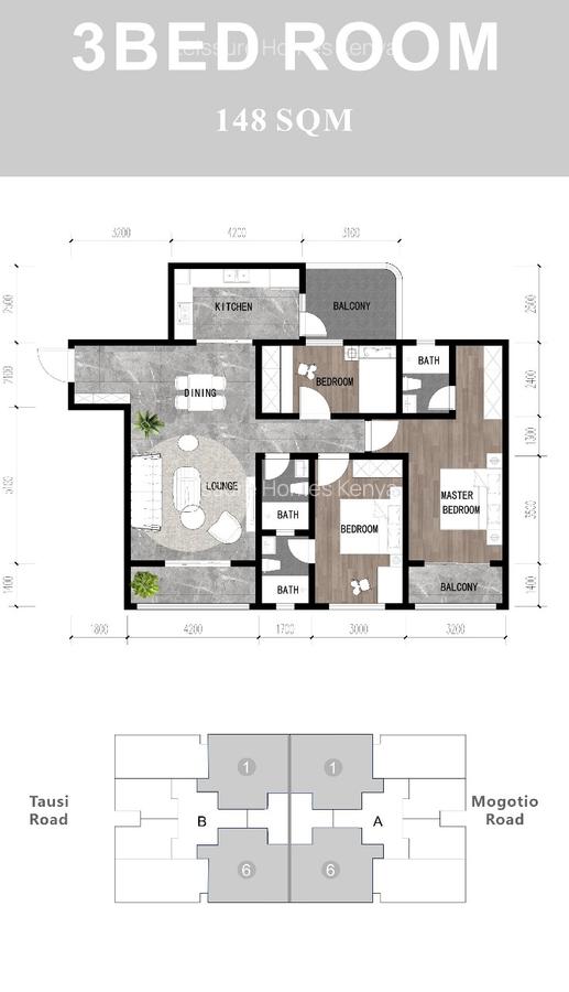 1 Bed Apartment with Swimming Pool at Mogotio Road - 14