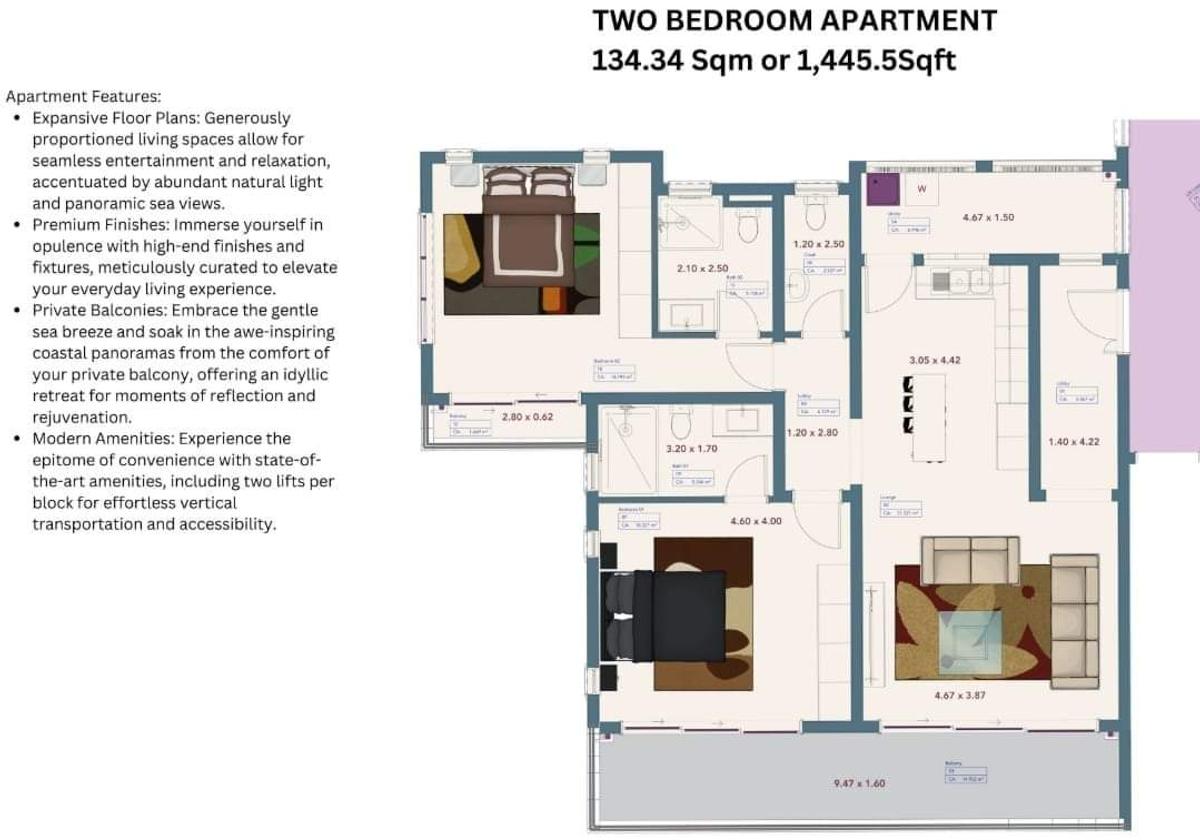 Serviced 3 Bed Apartment with En Suite at Nyali Mombasa - 7