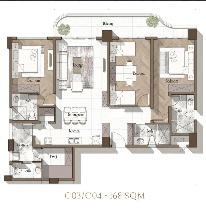 3 Bed Apartment with En Suite at Next To Westgate Mall - 16